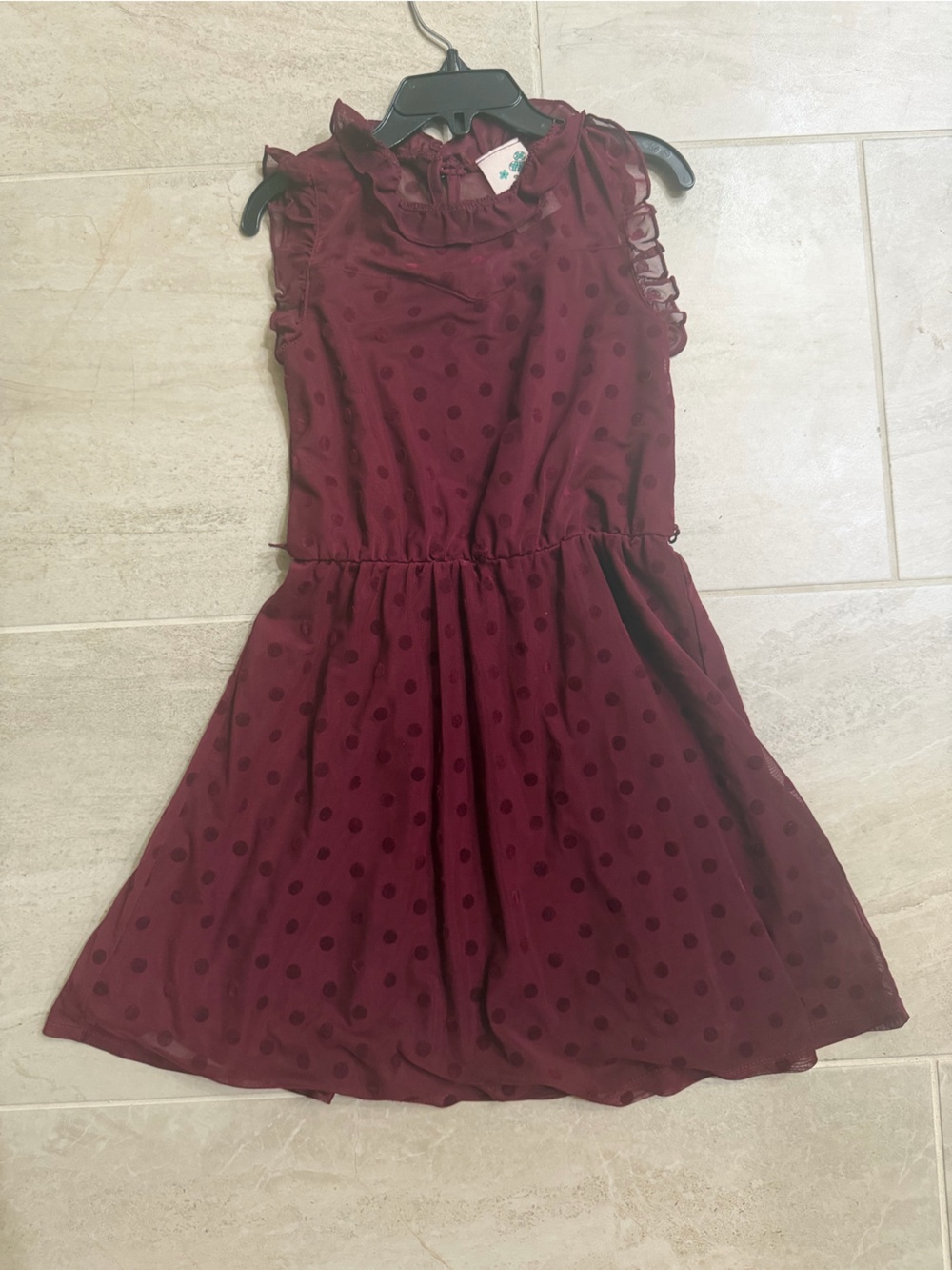 Lily Bleu Burgundy Dress with Teal Accents